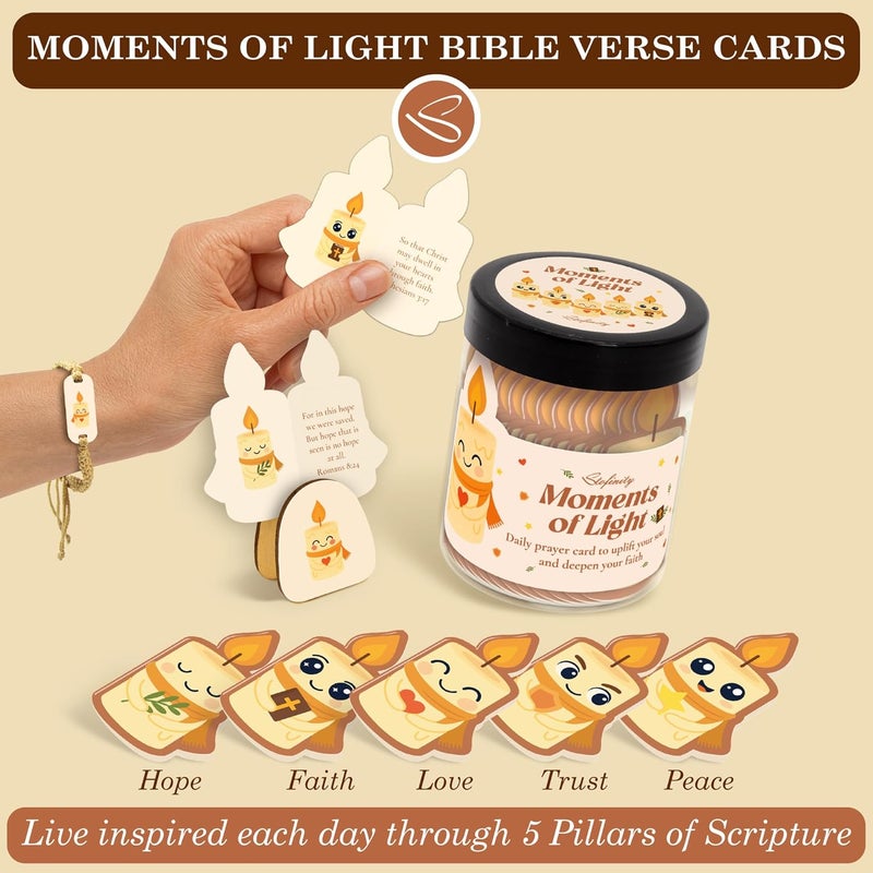 STOFINITY Daily Scripture Cards With Bible Verse Jar - Catholic Prayer Cards Bulk, Christmas Gifts For Women 2025, Inspirational Religious Gifts For Women Friend, Cool Thoughtful Gift For Mom Birthday - Image 3